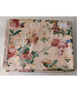 Fabric Drapery Weight, Floral Print on Peach Tan Jacquard, 56 Wide 2 1/2... - $12.00