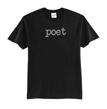 POET-BLACK T-SHIRT-GREY PRINT-NEW All SIZES-GREAT Gift IDEA-POP CULTURE-FUNNY - $17.81+