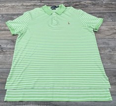Vintage Polo By Ralph Lauren Pima Interlock Polo Shirt Mens XL Lime Gree... - $16.83