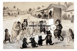 rp02764 - Louis Wain Cats watch Punch &amp; Judy Show - print 6x4 - $2.80