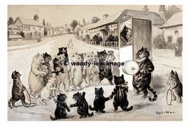 rp02764 - Louis Wain Cats watch Punch &amp; Judy Show - print 6x4 - £2.16 GBP