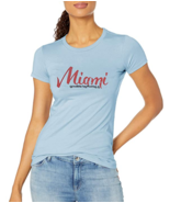 Marky G Short Sleeve Crewneck Top Slim Fit T-Shirt with MIAMI Print XL B... - €8,08 EUR
