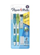 Paper Mate Clear Point Mechanical Pencil Set, 0.7mm, #2 Lead, Green/Blue... - $8.79