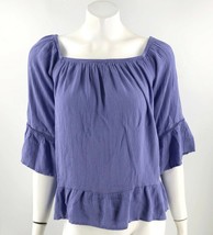 Mossimo Top Size Medium Purple Boho Bell Sleeve Peasant Hippy Hippie Womens NEW - £15.57 GBP