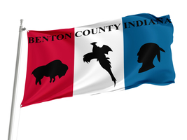Benton County, Indiana  Flag ,Size -3x5Ft / 90x150cm, Garden flags - $29.80
