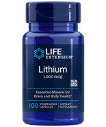 LITHIUM  BRAIN MEMORY  HEALTH  1000mcg 100 Capsule LIFE EXTENSION - £11.54 GBP