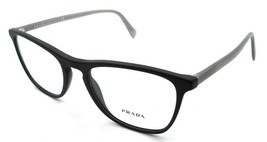 Prada Eyeglasses Frames PR 08VV 1BO-1O1 53-19-145 Matte Black/Grey Made in Italy - $121.52