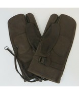 Vintage Leather 3 Finger Gloves Mittens Army Military Sturm Eigentum Ger... - £85.62 GBP
