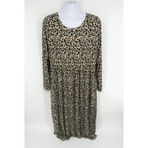 Women&#39;s Long Sleeve Loose Animal Print Maxi Dress 20W NWOT - £14.01 GBP
