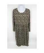 Women&#39;s Long Sleeve Loose Animal Print Maxi Dress 20W NWOT - £14.01 GBP