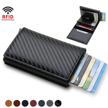 Carbon Fiber Slim Aluminum Men Wallet ID Credit Card Holder Mini Wallet  - £9.71 GBP+