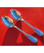 CHRISTOFLE CLUNY Teaspoons 5 7/8&quot; Set of 2 Silverplate Flatware - £70.40 GBP