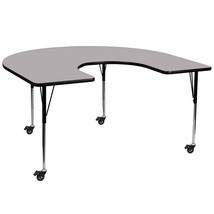 60x66 HRSE Grey Activity Table XU-A6066-HRSE-GY-T-A-CAS-GG - $486.95