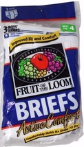 New Vtg 90s Fruit Of The Loom Boys Briefs 3 Pairs Size 4 White Blue Stripe Nib ! - £14.32 GBP