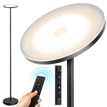 Floor Lamp, 30W/3000Lm Led Modern Torchiere Sky Lamp, Super Bright Dimma... - £79.92 GBP