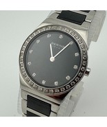 Bering Quartz Watch Women Silver Sapphire Ceramic Silver Black New Batte... - €64,78 EUR