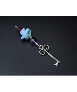 Red agate and amethyst Blue Rose key Blessingway bead - Blessing, baby s... - £12.59 GBP