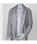 Vince Alpaca Sweater Womens M Gray Textured Dolman Sleeve Open Cardigan ... - $117.10