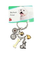 Bichon Frise Dog Keychain With Charms - Best In Show Love My Dog New - $13.15 CAD