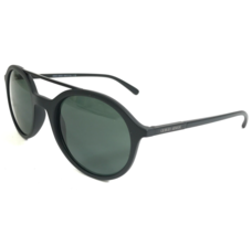 Giorgio Armani Sunglasses AR 8077 5042/71 Matte Black Round Frames Green Lenses - $102.64