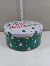 happy holidays tin 6.7 x 2.9 inches - £4.67 GBP