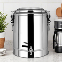 SOGA 2X 12L Stainless Steel Insulated Stock Pot Dispenser Hot &amp; Cold Bev... - $199.50