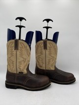 Justin Men&#39;s Original Work Boots Pulley Steel Toe Brown Size 13D - $98.99