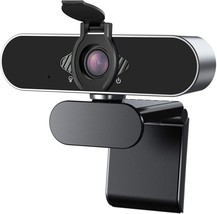 Webcam 1080P HD with Microphone Privacy Cover USB Web Cam with Live Streaming HD - £37.62 GBP