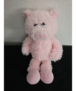 Pink Pig Plush Stuffed Animal Shaggy Fur 12&quot; No tags Brand unknown - £11.66 GBP