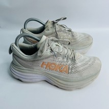 Hoka One One Bondi 8 Harbor Mist Lunar Rock Women&#39;s Running Shoes Gray S... - £54.20 GBP