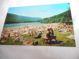 Vtg Postcard unposted Cowens Gap State Park Fulton Co PA 1960s beach swi... - $5.20