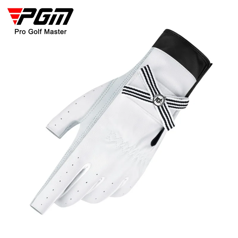 Sporting PGM 1 Pair Women Real Leather Golf Gloves with Mark Breathable Sheepski - £47.96 GBP