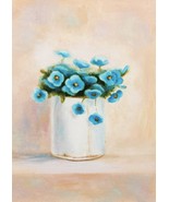 Pintura al óleo de flores. Flores al óleo. Cuadro de flores. - $1,684.63 MXN