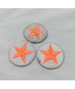 Lot Of (3) Yellow Star Embroidered Iron On Patch 7/8&quot; - $9.89