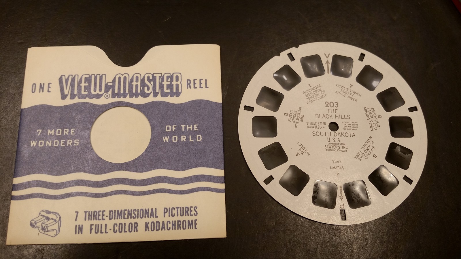 Primary image for Vintage 1950 Reel View Master The Black Hills 203 Sleeve