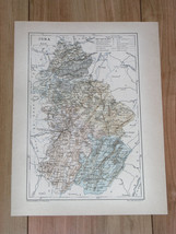 1887 Antique Original Map Of Department Of Jura LONS-LE-SAUNIER / France - £20.52 GBP