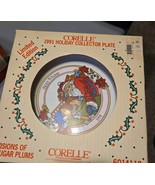 CORELLE 1991 Holiday Collector Christmas Plate, Visions of Sugar Plums  ... - €8,44 EUR