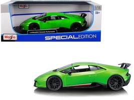 Lamborghini Huracan Performante Metallic Green 1/18 Diecast Model Car by... - $66.29