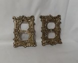 2 American Tack AT&amp;HC Style D Ornate Gold Outlet Plate Cover Victorian R... - $19.40