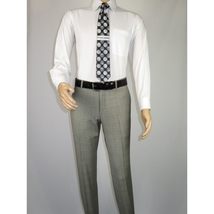 Men Suit BERLUSCONI Turkey Italian Wool 180's Glenn Plaid K167-06 Black White image 10