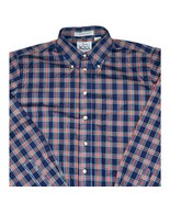 Vintage Woolrich Shirt Mens Size Medium Blue Red Plaid Button Down Long ... - €14,25 EUR