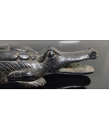 Old Antique African Carved Black Hard Heavy Wood  Crocodile Alligator Rare - £51.20 GBP