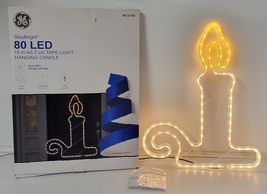 *B) Christmas GE StayBright 80 LED Tape Light Hanging Candle 18" Decoration - $19.79