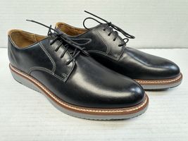 Johnston &amp; Murphy Upton Plain Toe, Wide Shoe, Black Full Grain 10 Wide - $72.75