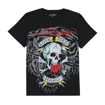 Ed Hardy men&#39;s love skull t-shirt in Faded Black - size XL - £33.96 GBP