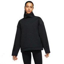 Nike Women&#39;s Boutique Knit Pullover Oversized Dri-Fit Top Black Small MS... - £99.54 GBP
