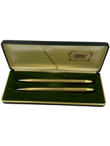 Vintage Cross Ballpoint Pen And Mechanical Pencil Set 10K Gold Filled - £37.85 GBP