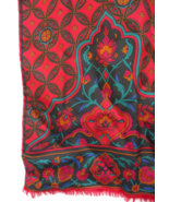 Lord &amp; Taylor Dual Face Red Silk Double Sided Scarf Wool Lining Vintage ... - £28.39 GBP