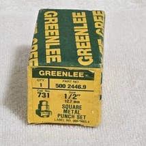 Greenlee 731 1/2&quot; Square Metal Punch Set 5002446.9 USA New in Box - $2,219.66 MXN