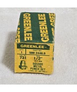 Greenlee 731 1/2&quot; Square Metal Punch Set 5002446.9 USA New in Box - $2,227.14 MXN